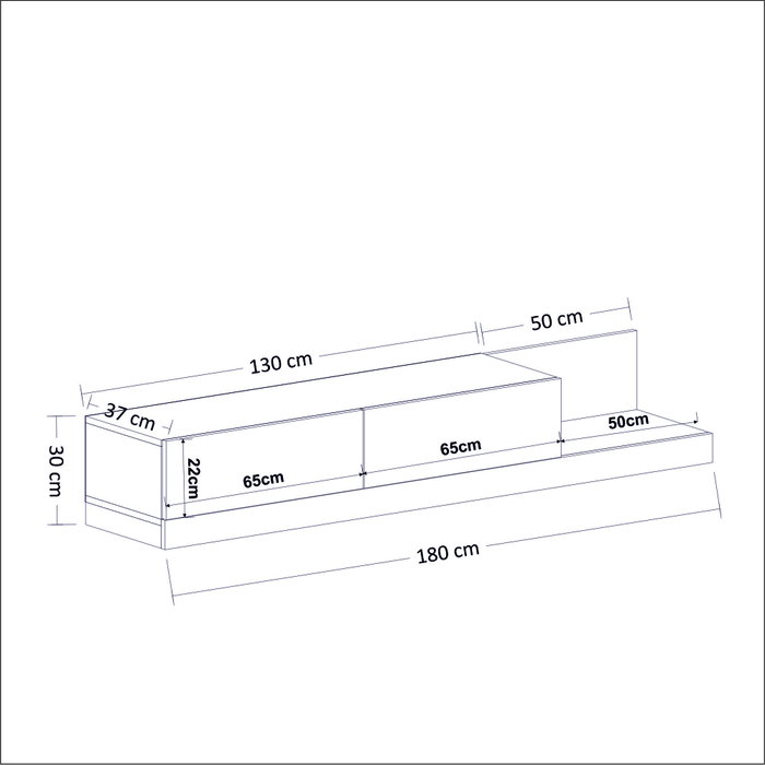 Hanah Home Soporte para TV Majör - Antracita, Nogal